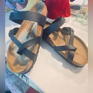 Birkenstock Black Cross-Strap Sandals